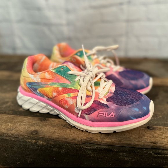Fila Shoes - Fila Womens Memory Speedstride 4 5RM01064 Multicolor Running Shoes Sneakers Sz 7